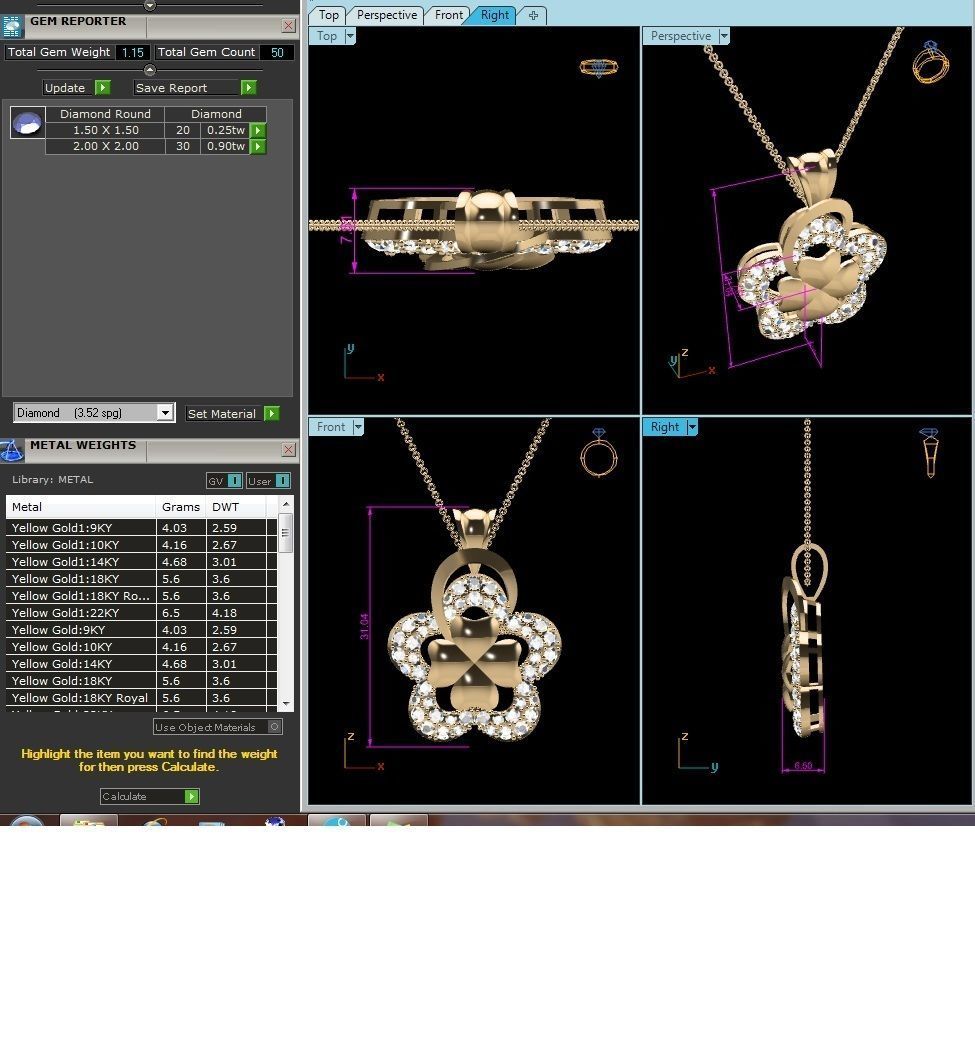 Solitaire Pendants 3D print model_7