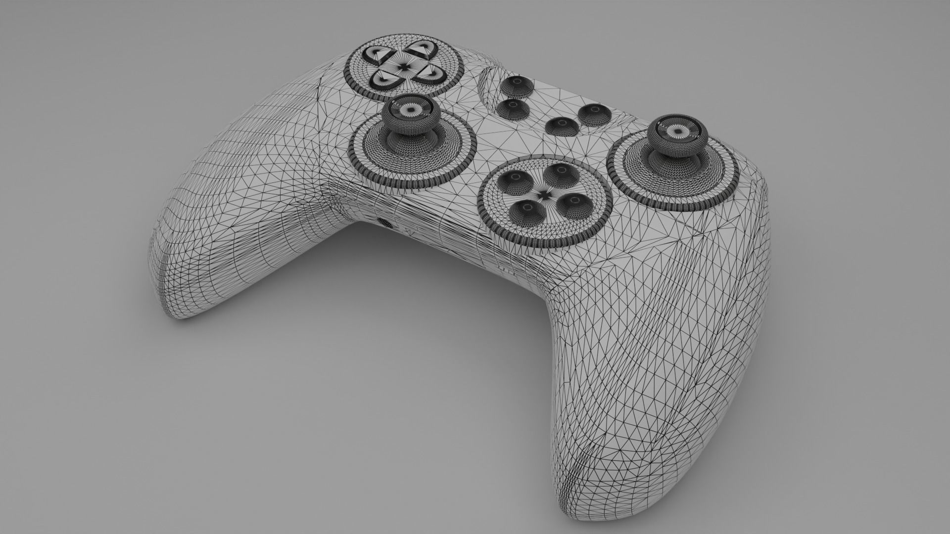 Controller xbox Low-poly 3D model_1