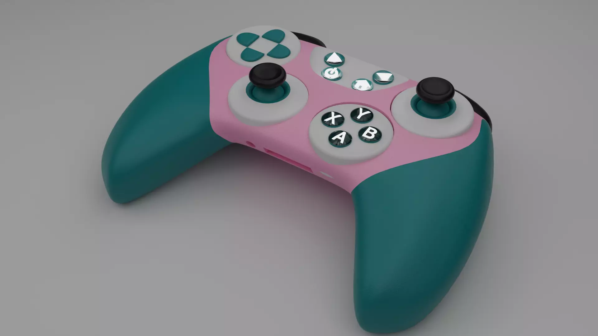 Controller xbox Low-poly 3D model_0