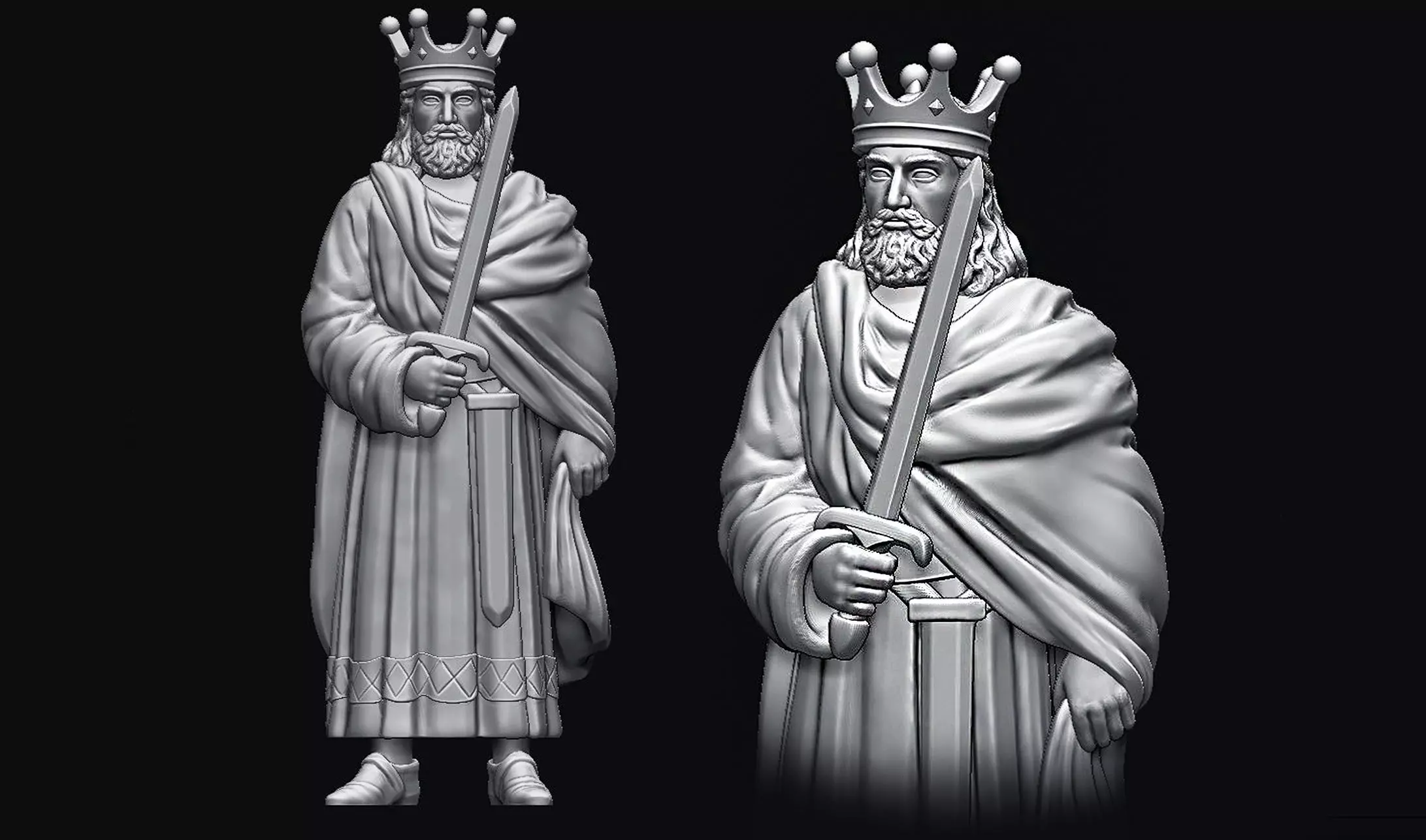 King Statue 3D print model