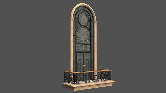 Classic Door  Windows 1 3D model