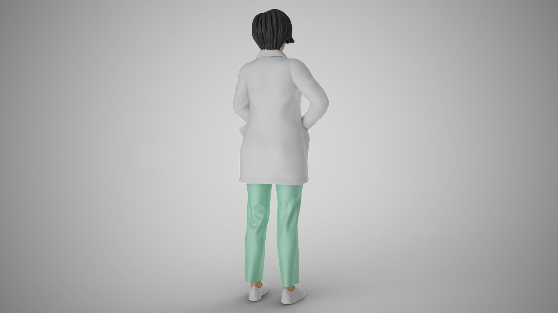 Paramedic female doctor 3D print model_6