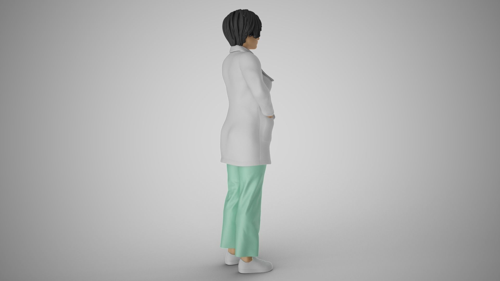 Paramedic female doctor 3D print model_5