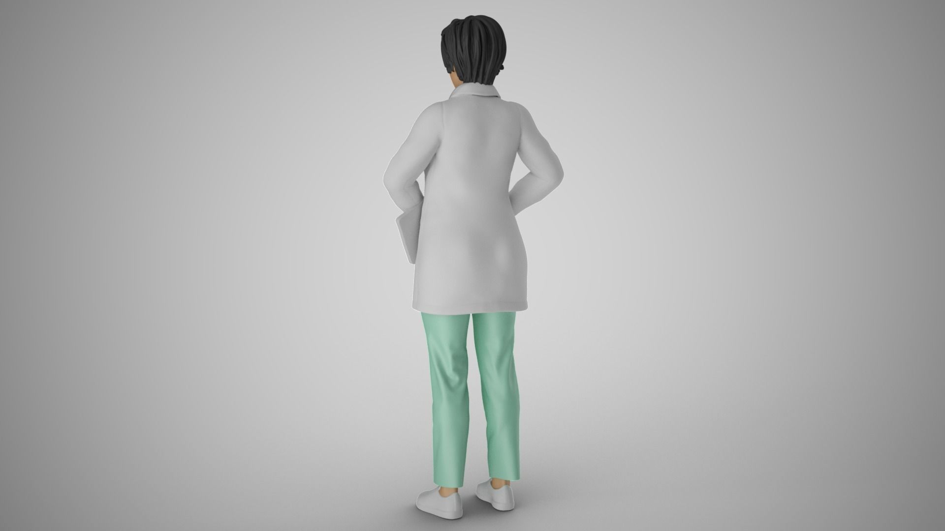 Paramedic female doctor 3D print model_7