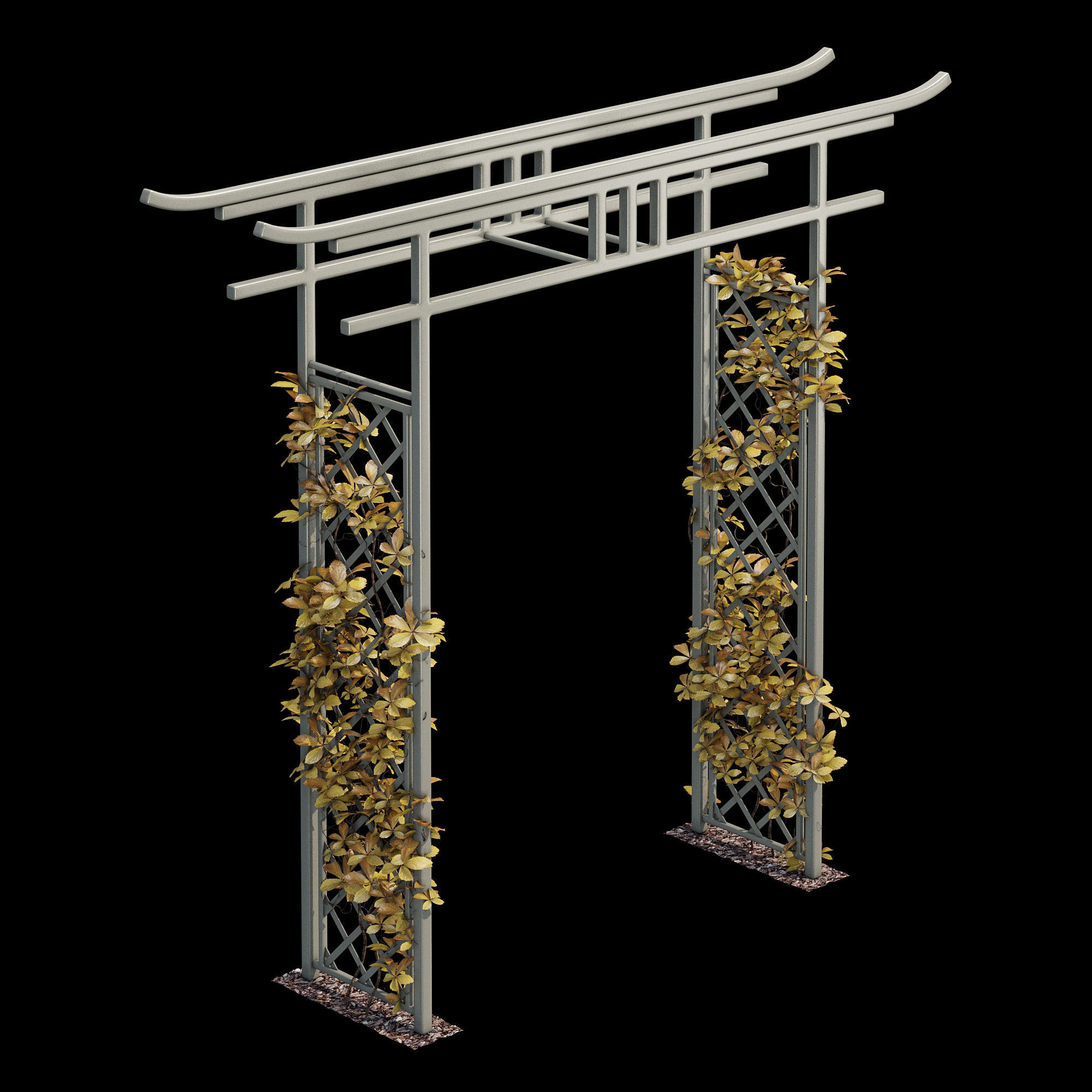 Torii japanese gate 3D model_15