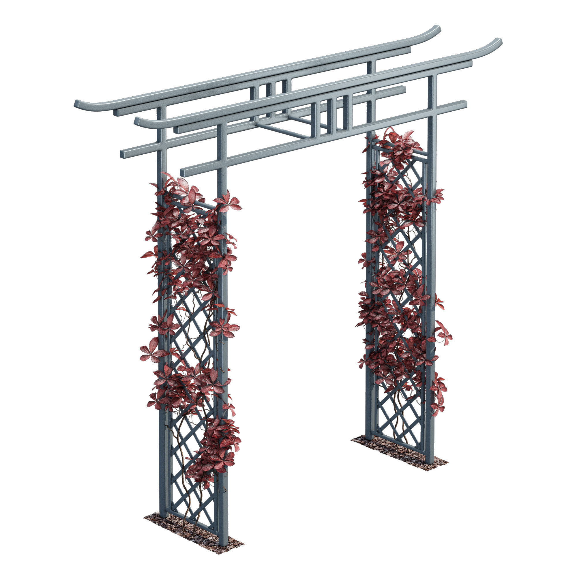 Torii japanese gate 3D model_3