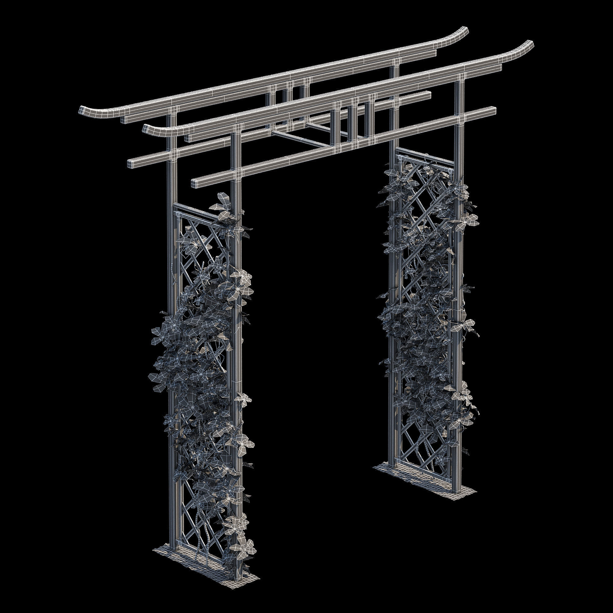 Torii japanese gate 3D model_17
