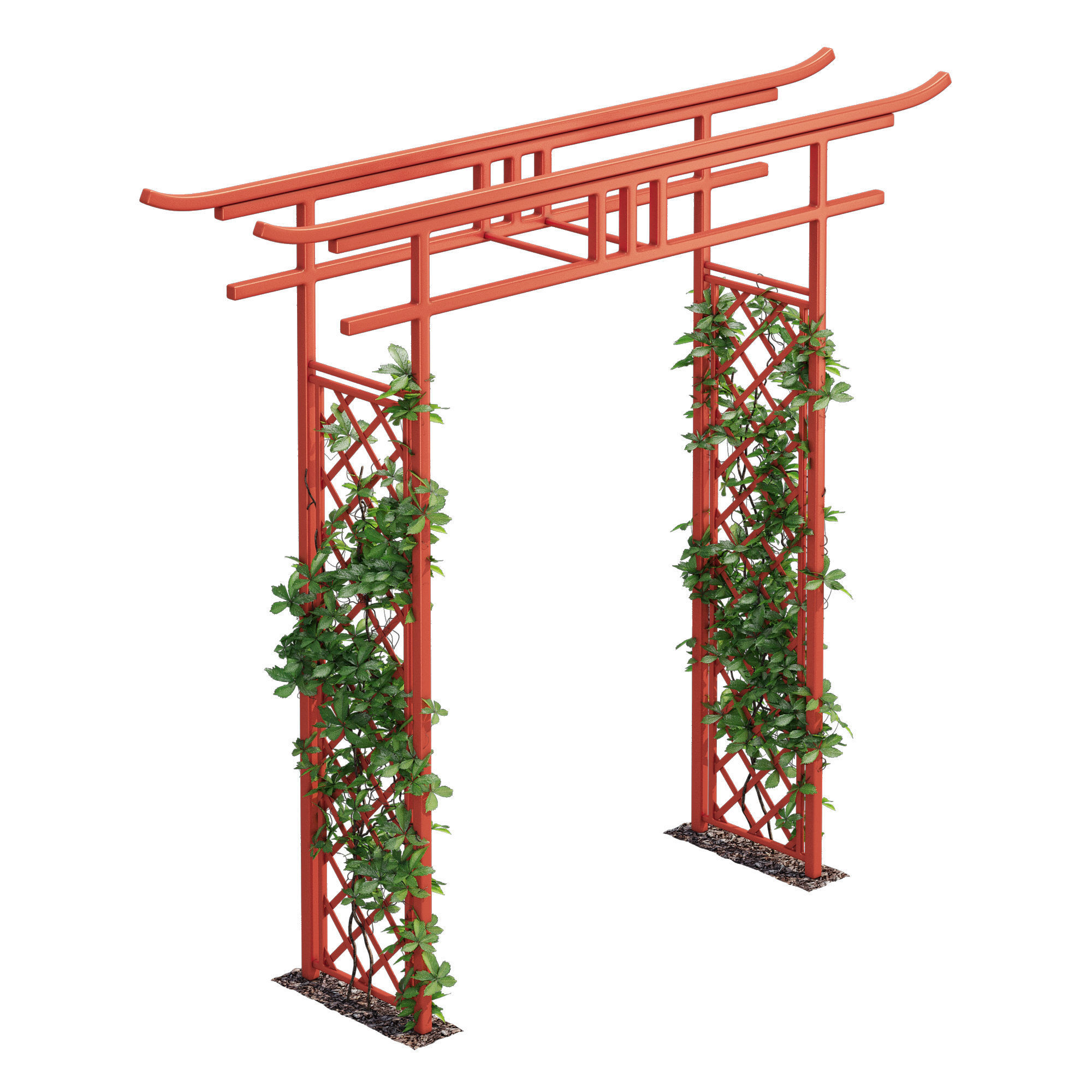 Torii japanese gate 3D model_1