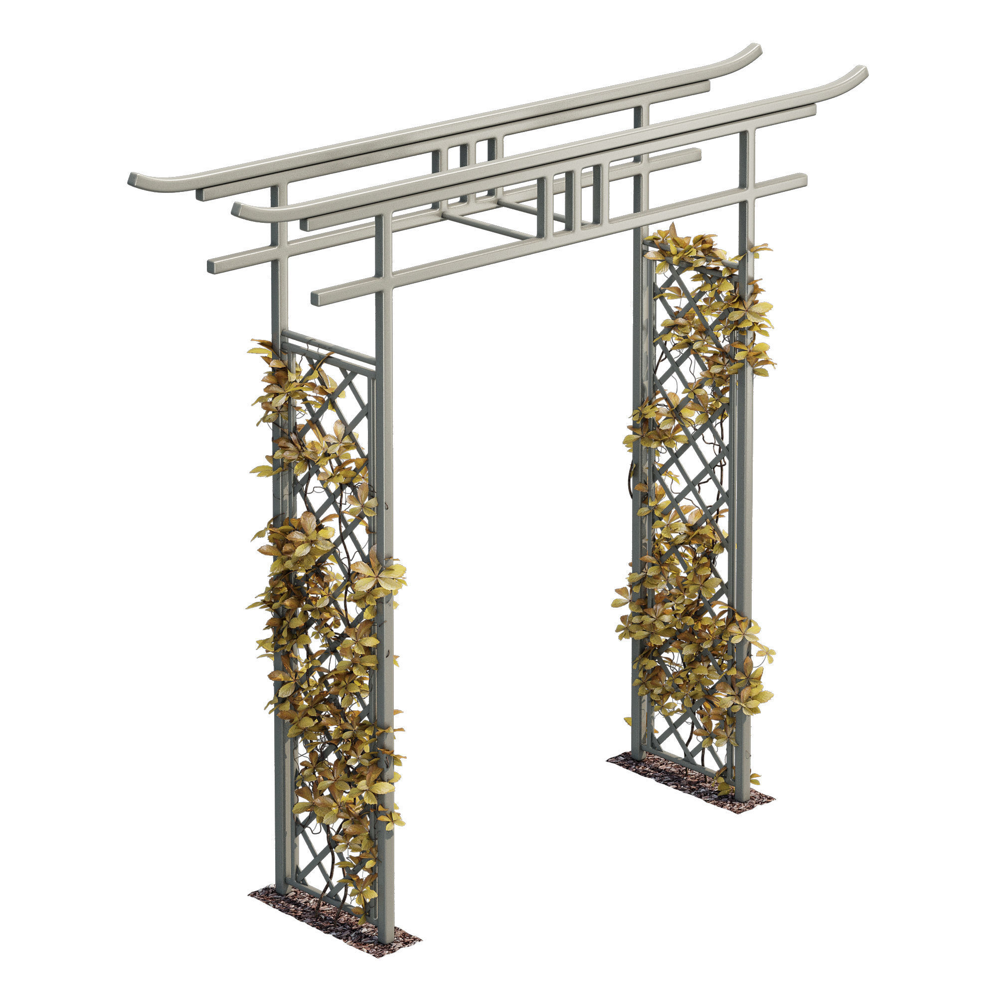 Torii japanese gate 3D model_2