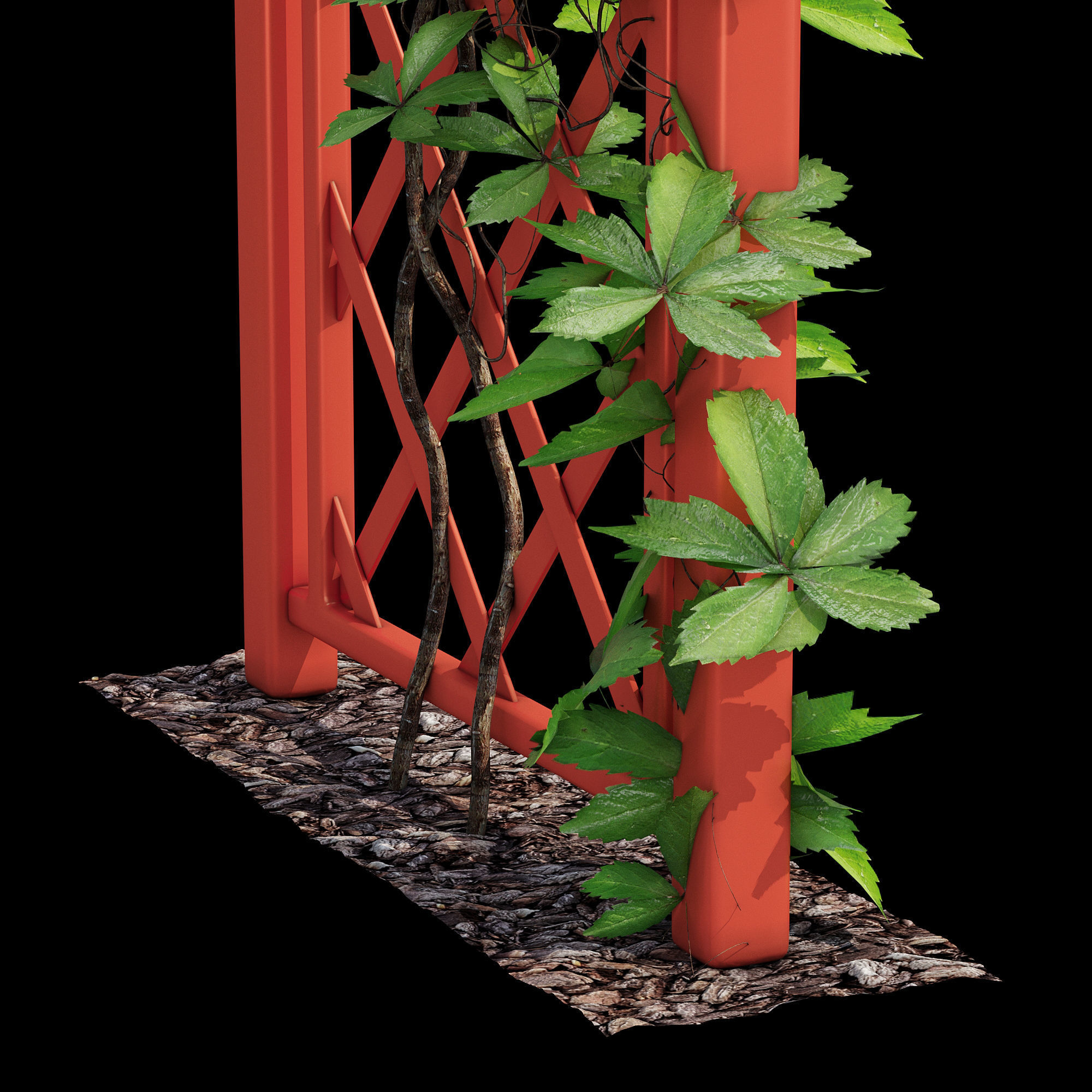 Torii japanese gate 3D model_13