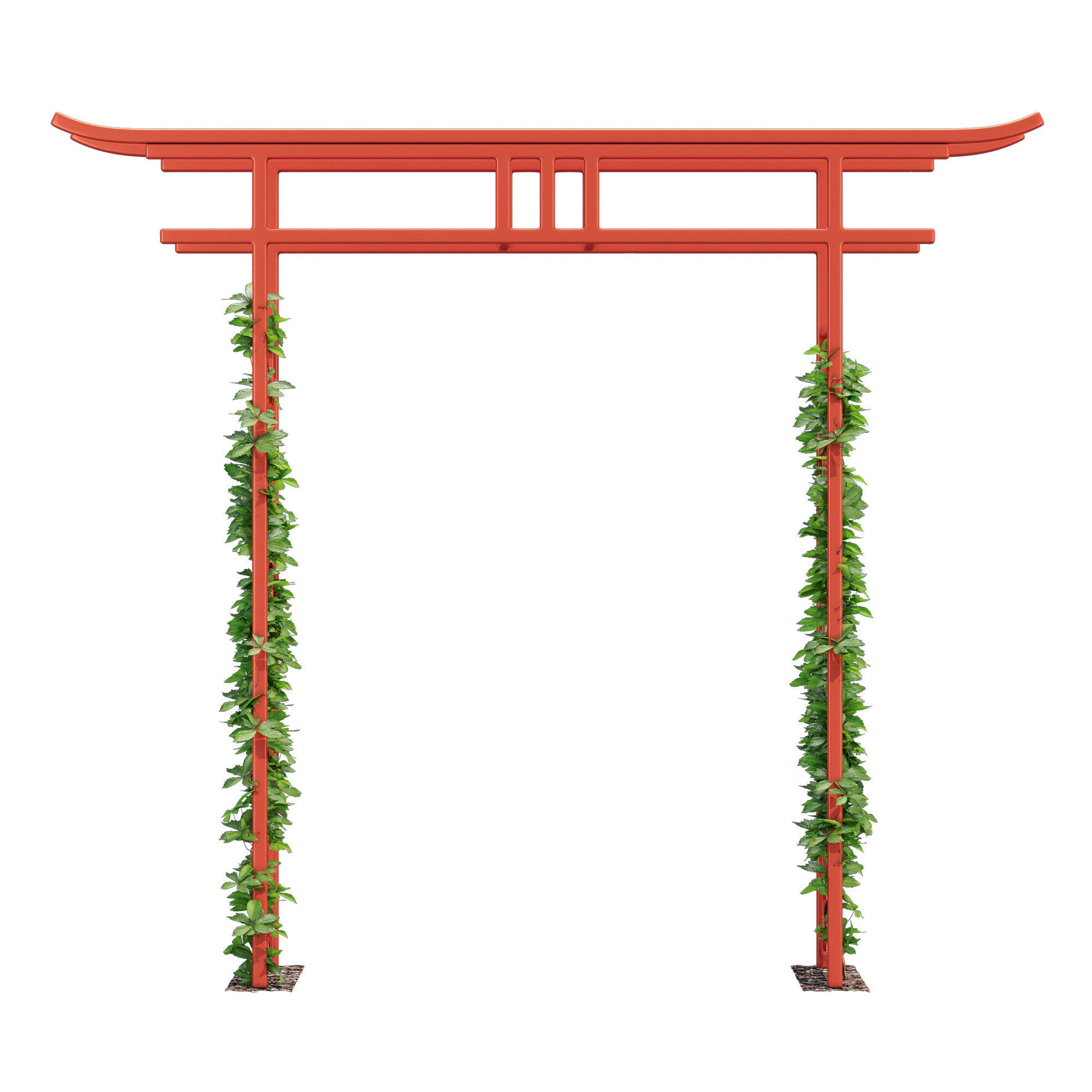 Torii japanese gate 3D model_4