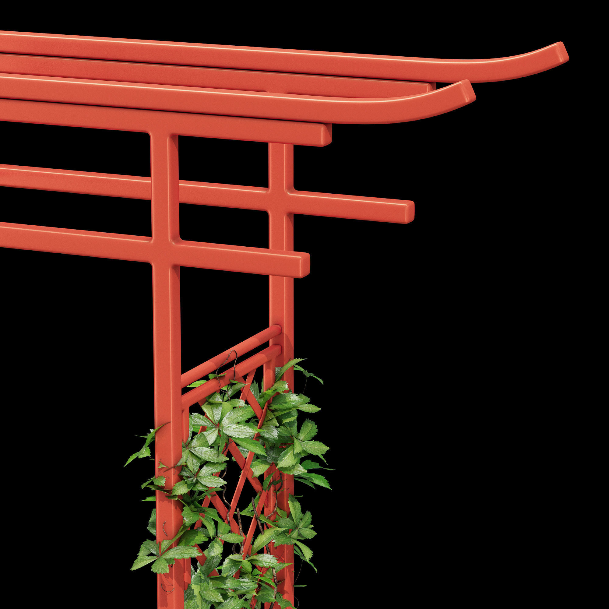 Torii japanese gate 3D model_14