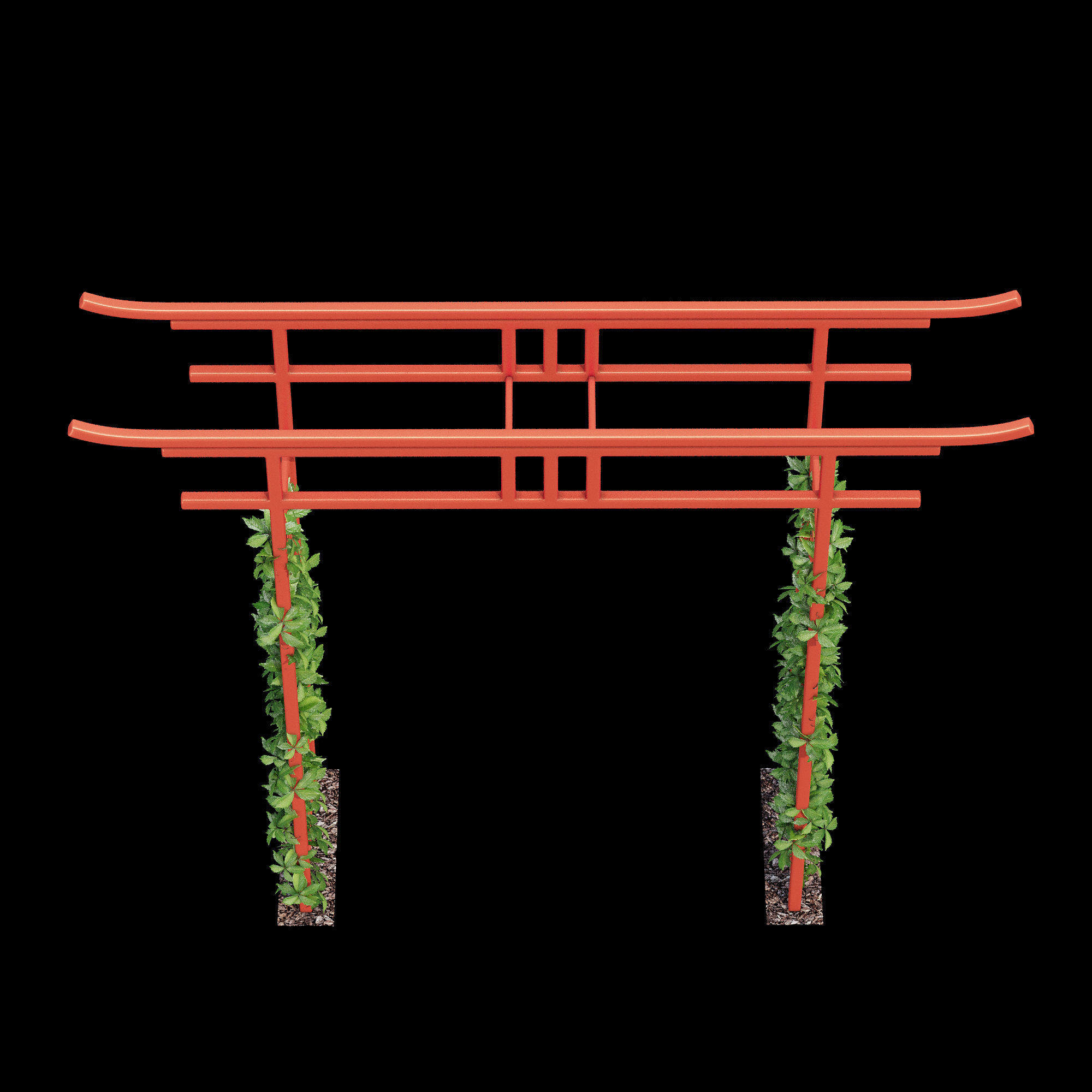 Torii japanese gate 3D model_10