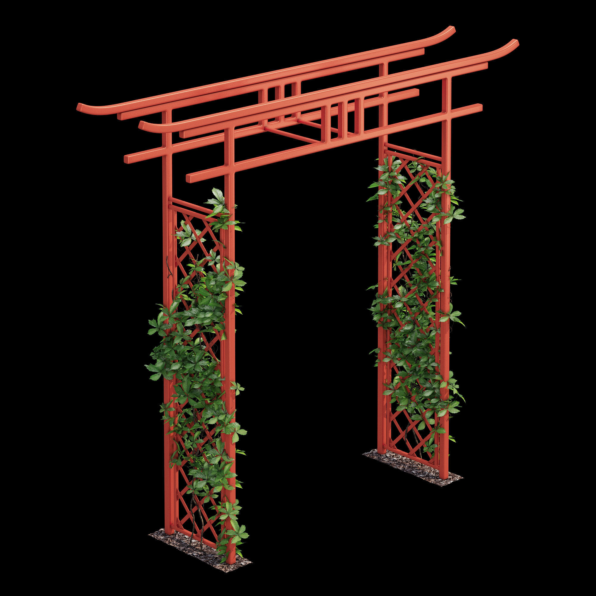 Torii japanese gate 3D model_11