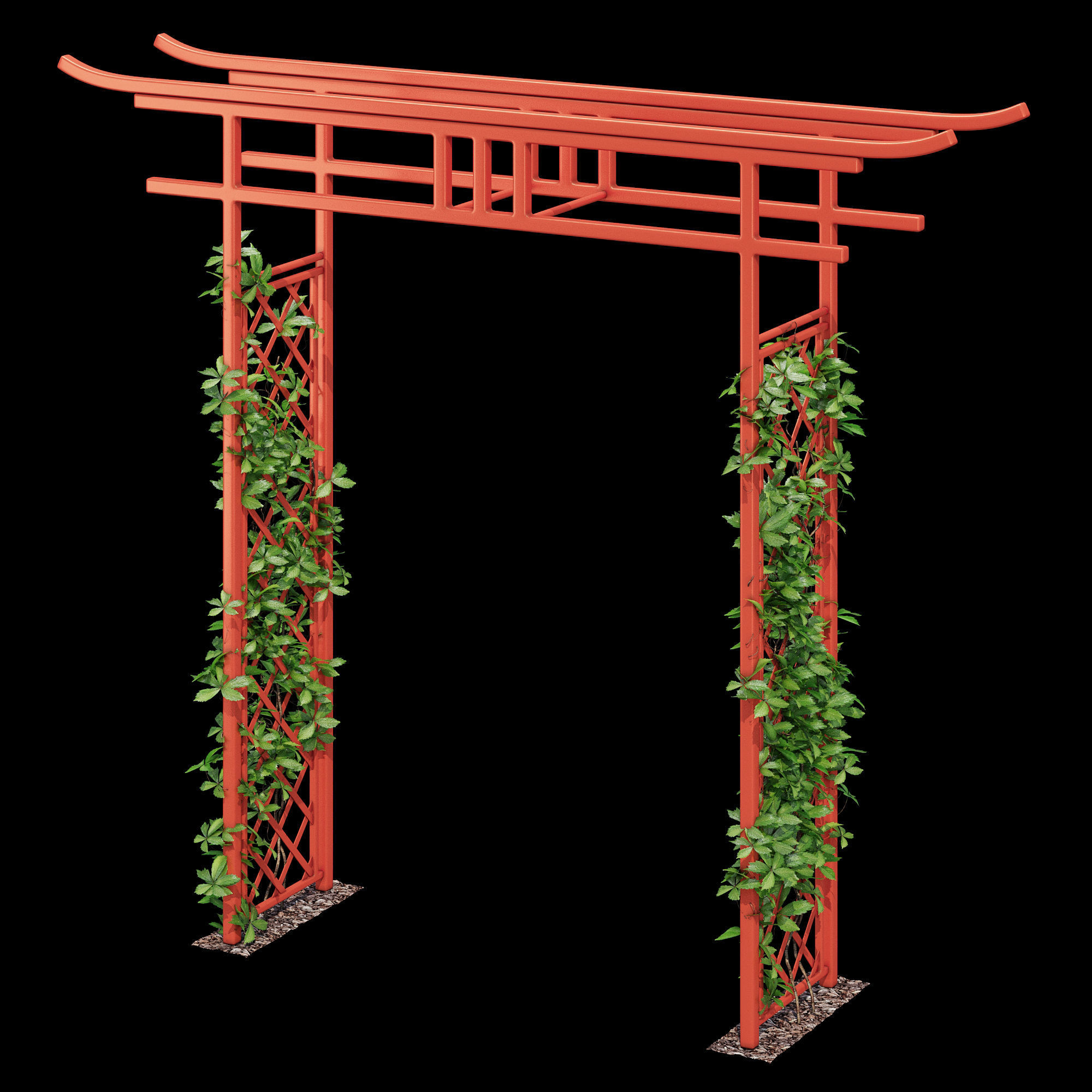 Torii japanese gate 3D model_12