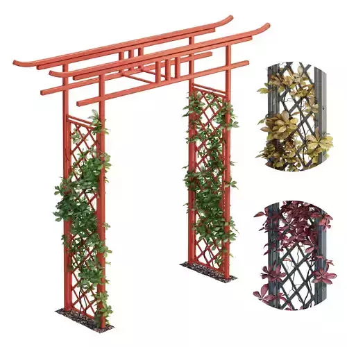 Torii japanese gate 3D model