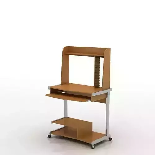 Modern Wood Metal Computer Desk 3D model