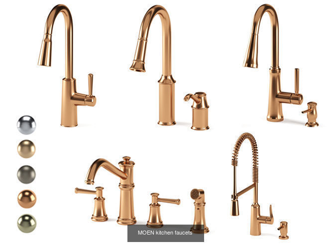 15 MOEN kitchen faucet - 5 KRAUS kitchen faucet 3D Model Collection_6