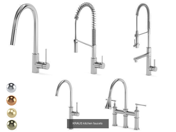 15 MOEN kitchen faucet - 5 KRAUS kitchen faucet 3D Model Collection_4
