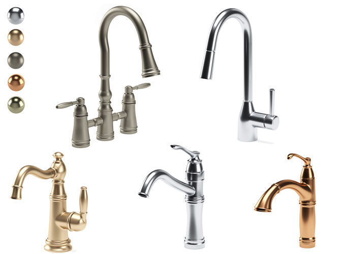 15 MOEN kitchen faucet - 5 KRAUS kitchen faucet 3D Model Collection_5