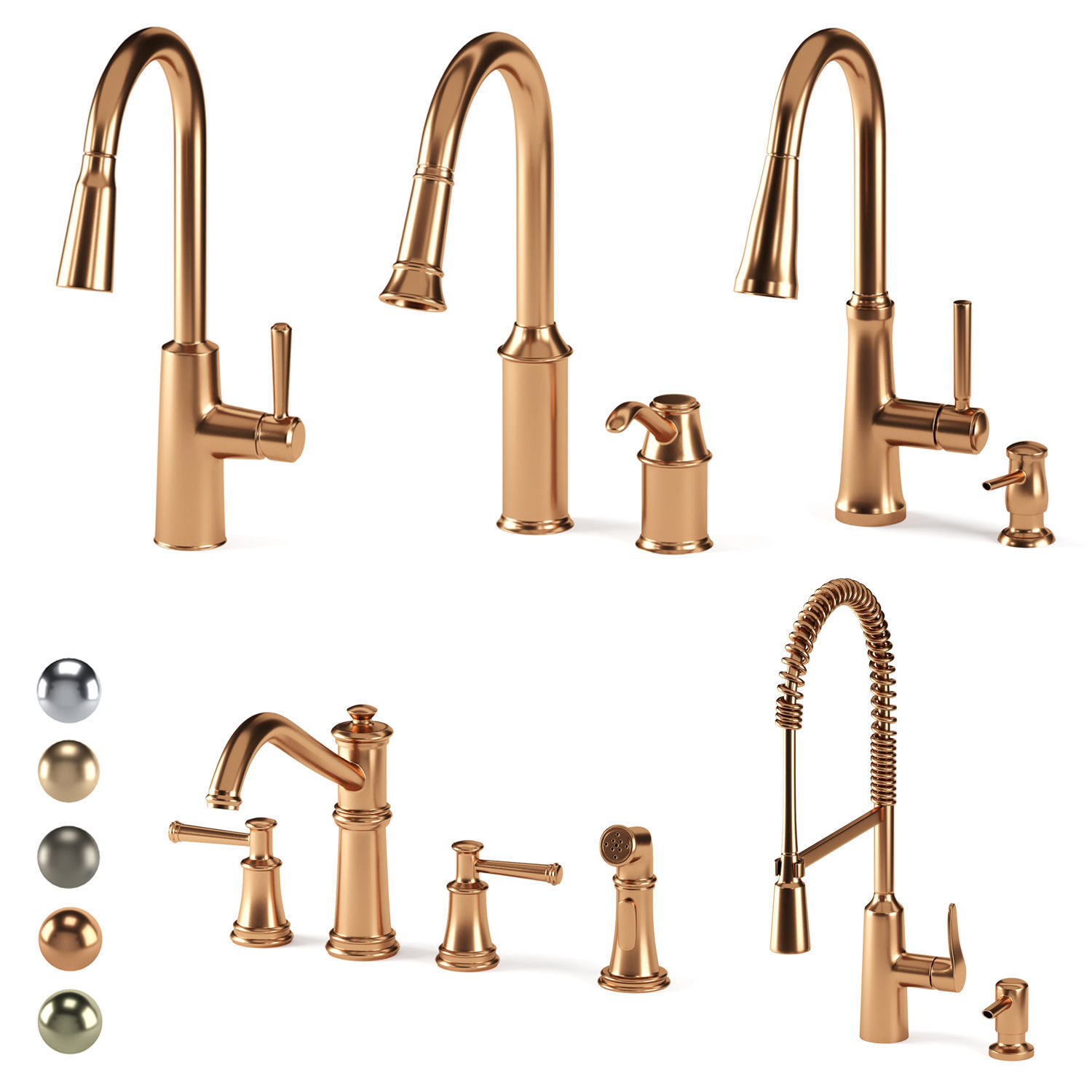 15 MOEN kitchen faucet - 5 KRAUS kitchen faucet 3D Model Collection_3