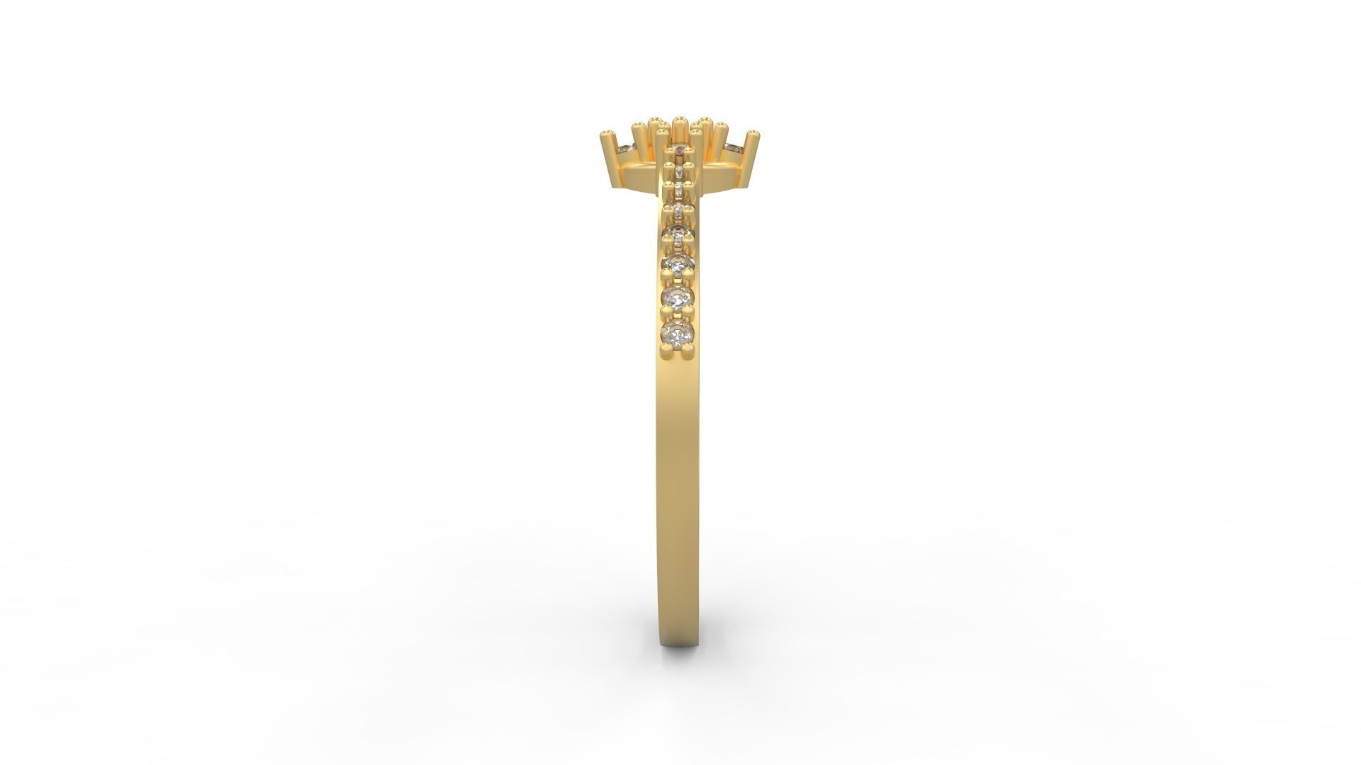 Minimalist Ring 100 3D print model_3