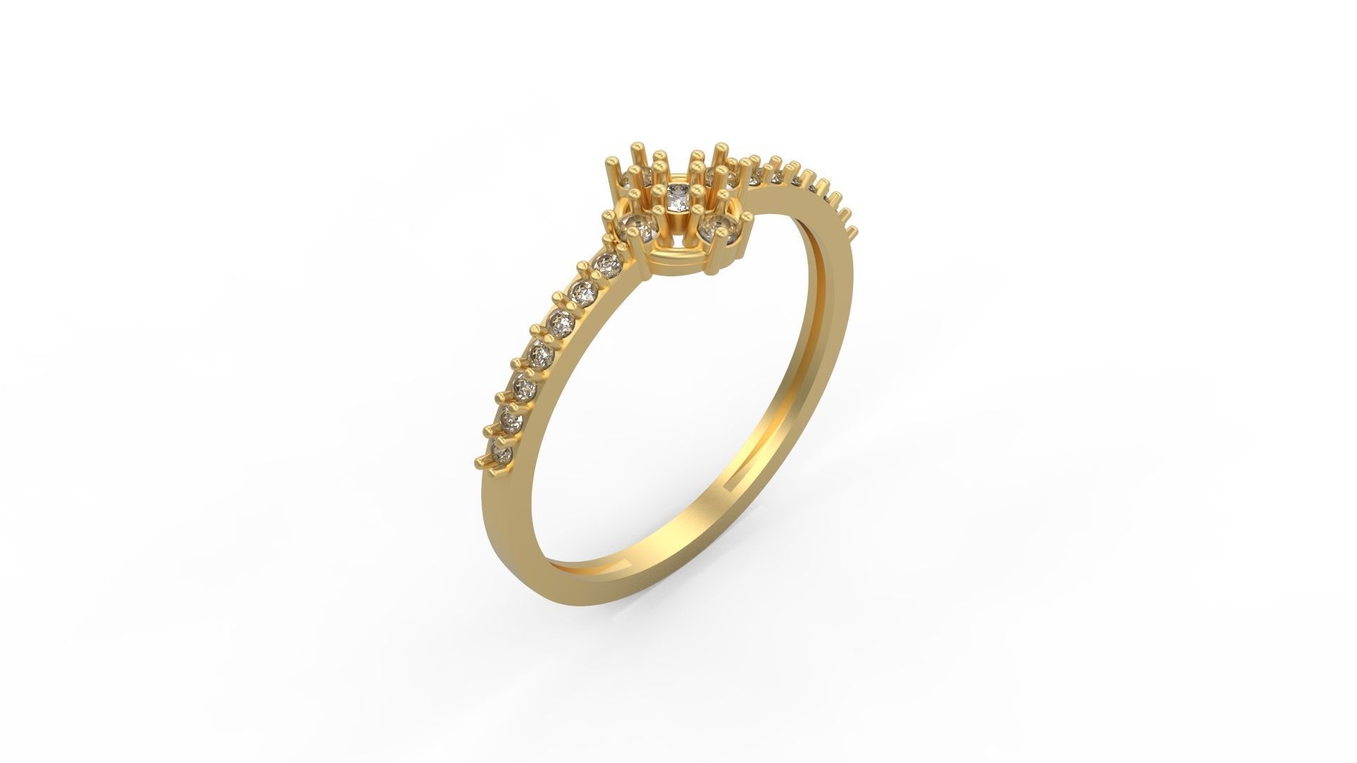 Minimalist Ring 100 3D print model_1