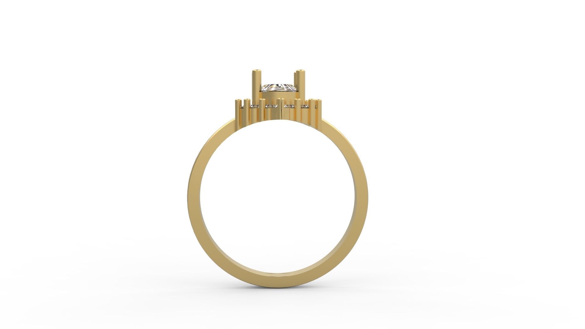 Minimalist Ring 11 3D print model_2