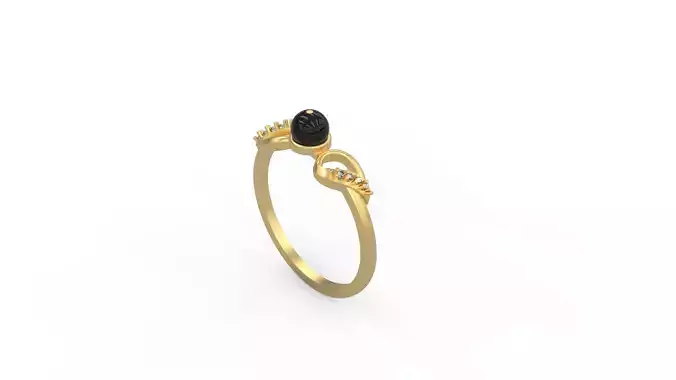 Minimalist Pearl Ring 12 3D print model