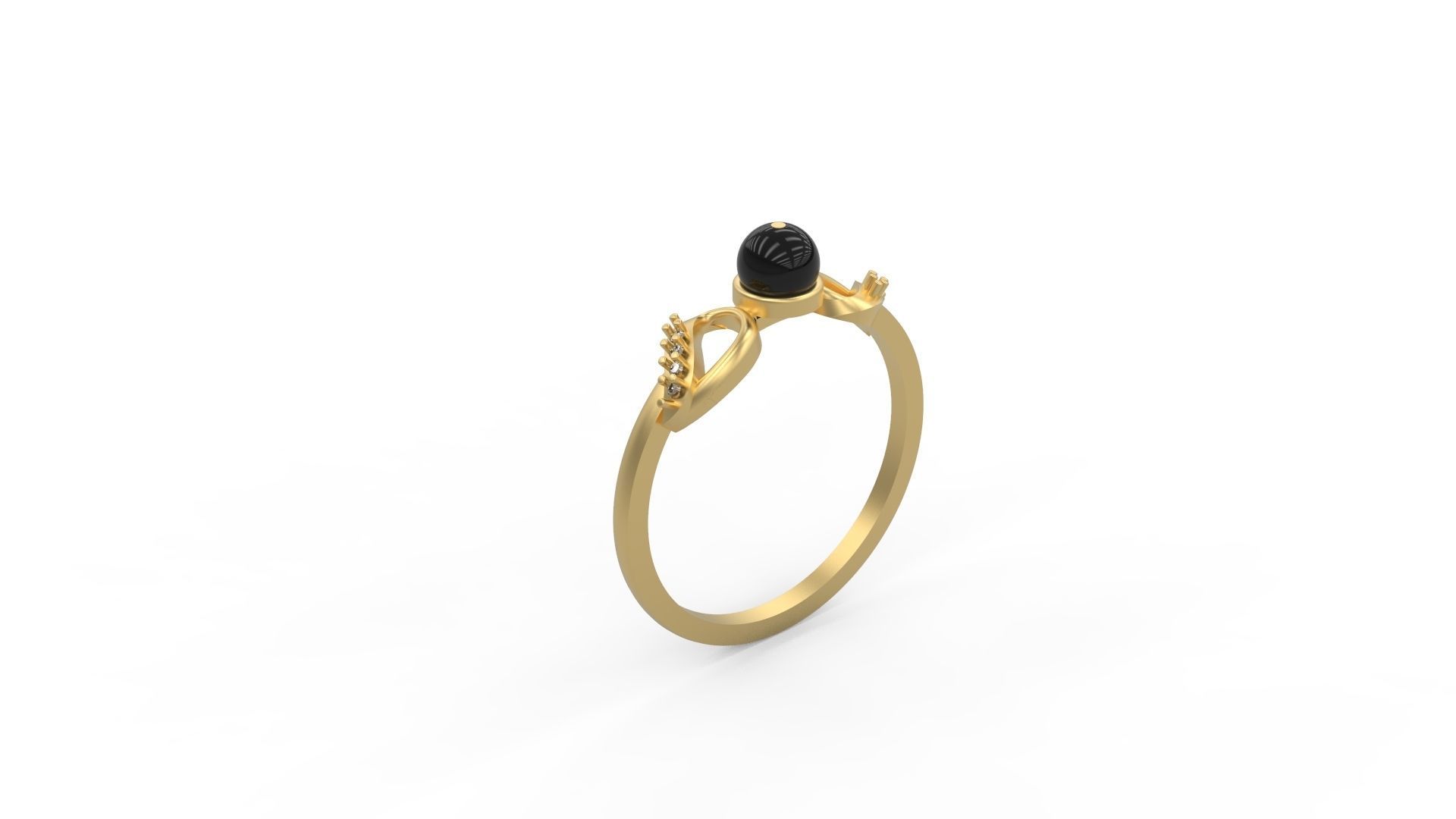 Minimalist Pearl Ring 12 3D print model_1