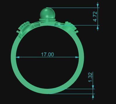 Minimalist Pearl Ring 12 3D print model_7