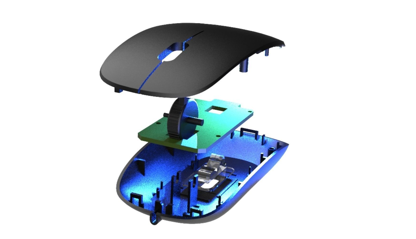 original optical mouse functional 3D print model_6