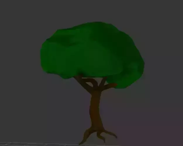 Low Poly Oak Tree