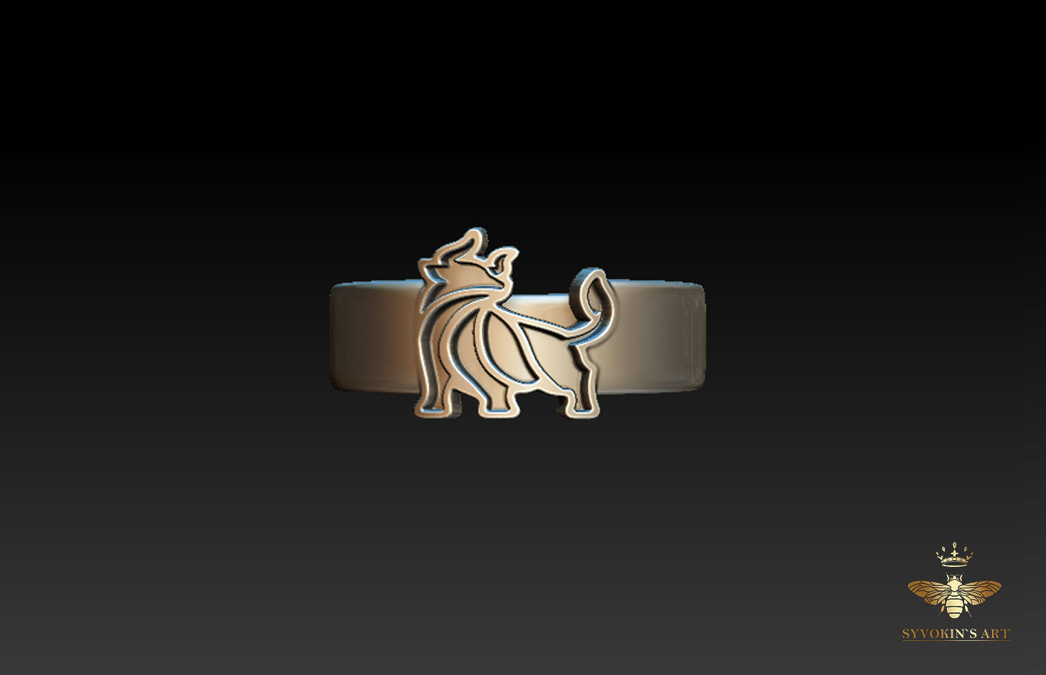 Enamel bull ring 3d printable model 3D print model_2