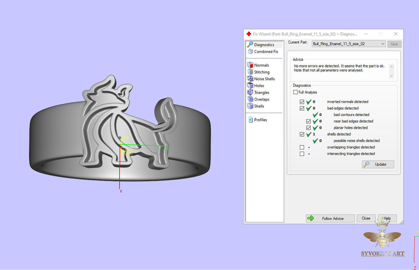 Enamel bull ring 3d printable model 3D print model_3