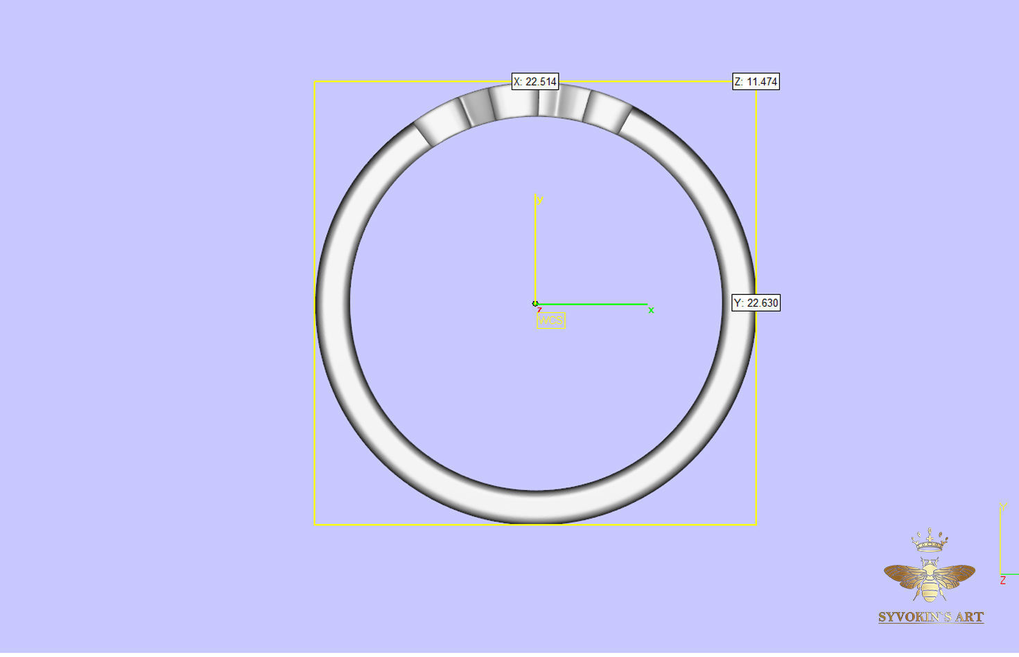 Enamel bull ring 3d printable model 3D print model_5