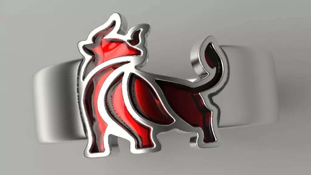 Enamel bull ring 3d printable model 3D print model_0