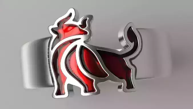 Enamel bull ring 3d printable model 3D print model