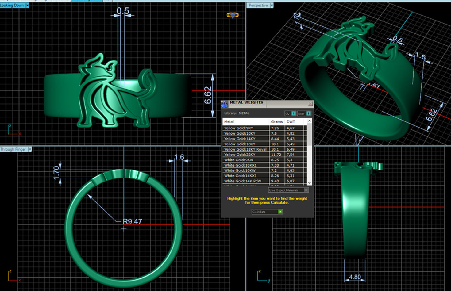 Enamel bull ring 3d printable model 3D print model_6