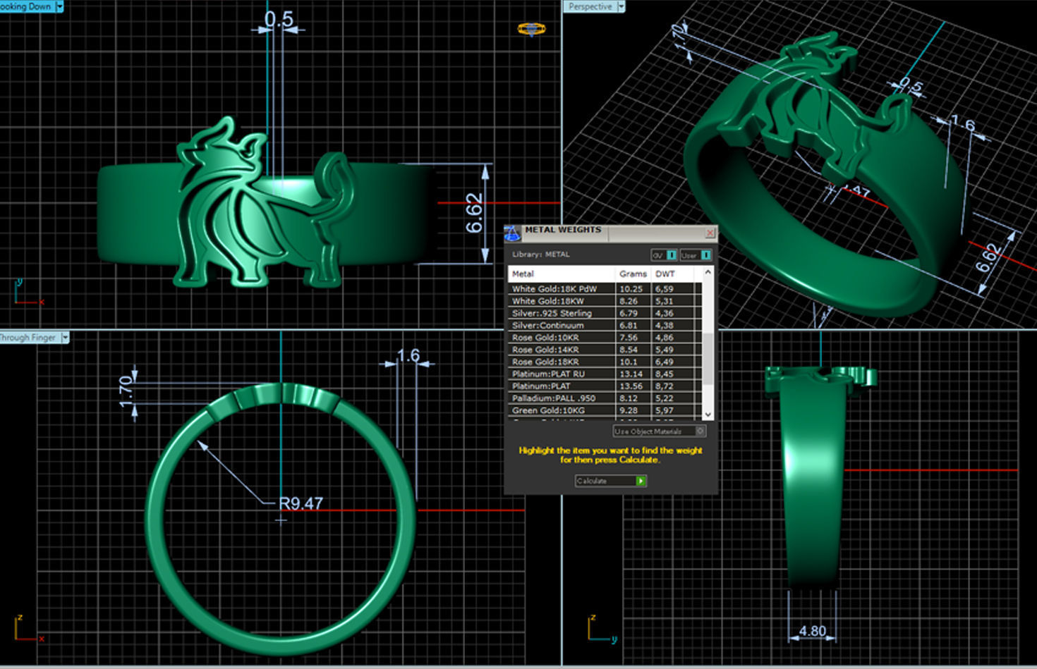 Enamel bull ring 3d printable model 3D print model_7