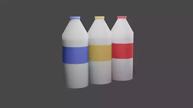 Botttles set of three plastic bottles