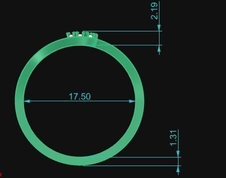 Minimalist Ring 16 3D print model_6