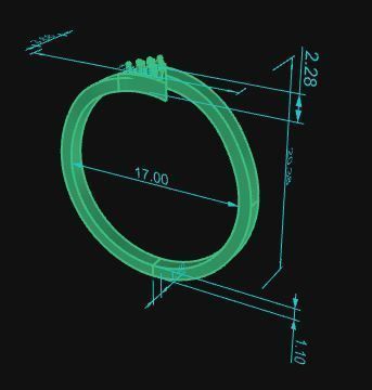 Minimalist Ring 17 3D print model_8