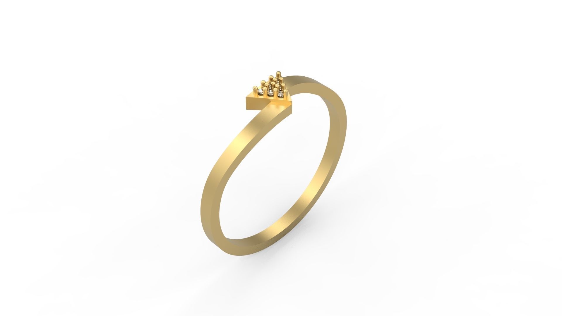 Minimalist Ring 17 3D print model_1