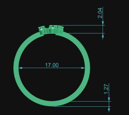 Minimalist Ring 19 3D print model_6