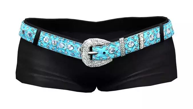 Womens Mini Shorts with Belt