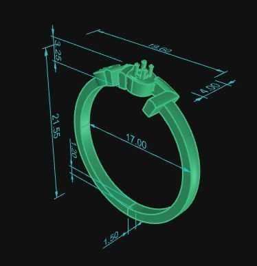 Minimalist Ring 35 3D print model_7