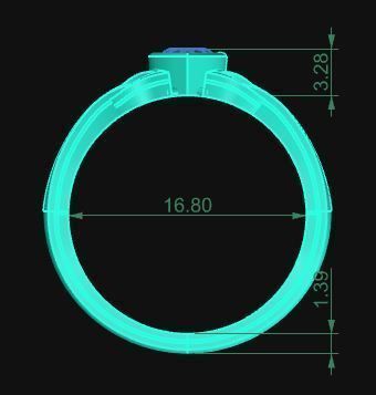 Minimalist Crown Ring 41 3D print model_9