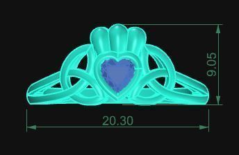 Minimalist Crown Ring 41 3D print model_5