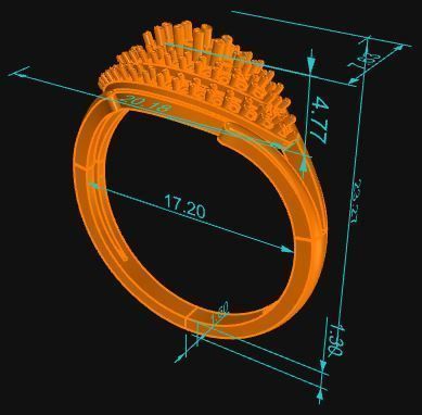 Minimalist Ring 50 3D print model_8